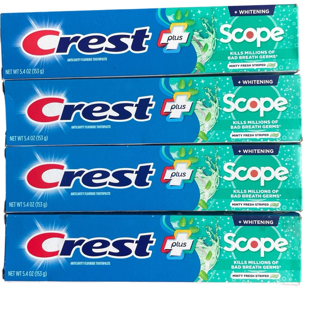 CREST Toothpaste SCOPE Whitening Pack 4